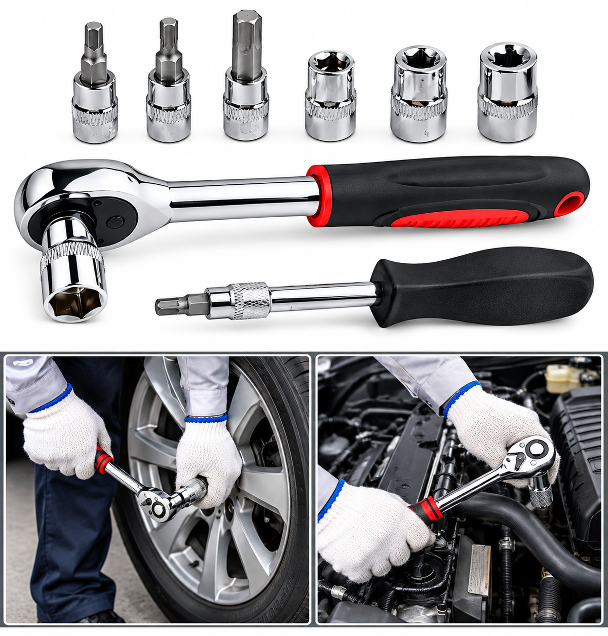 46 Pcs in 1 Box Mechanical Toolkit Wrench Set/Socket